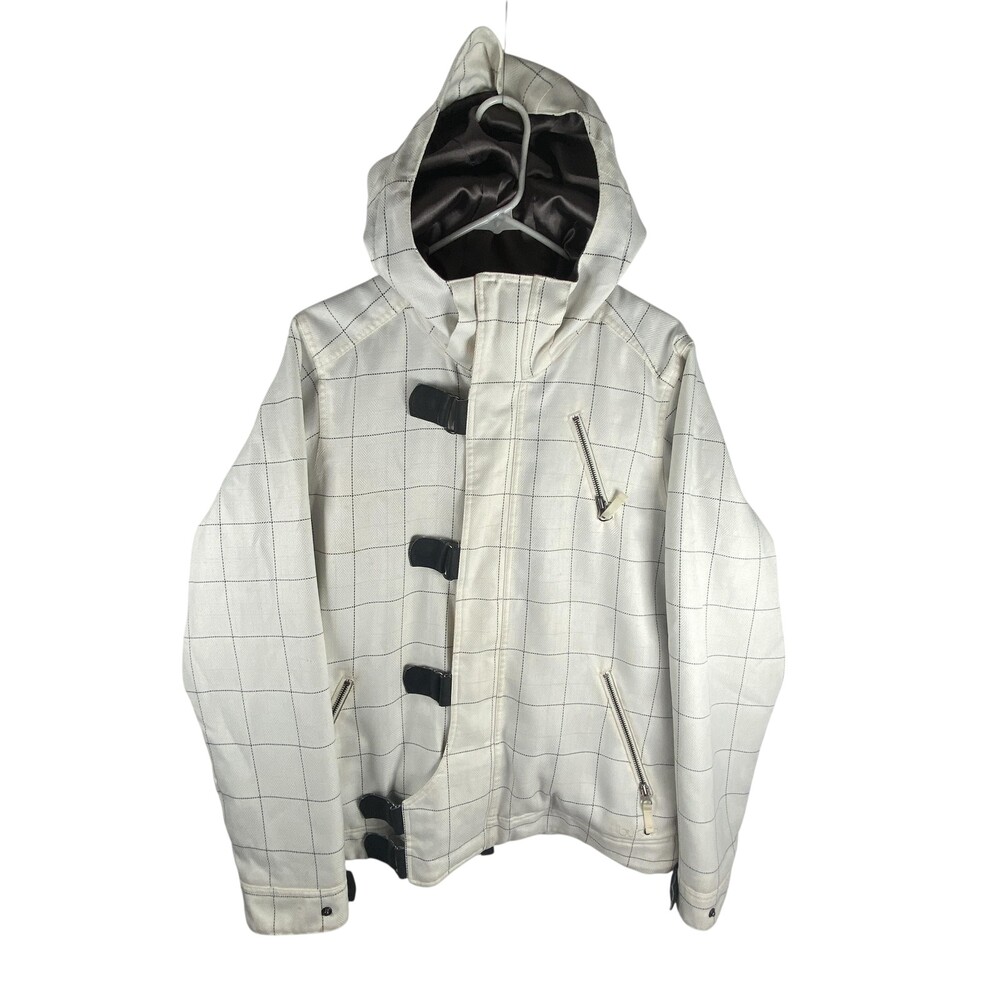Burton Dream Jacket Womens XL White Dryride Hooded Insulated Ski Coat Snowboard